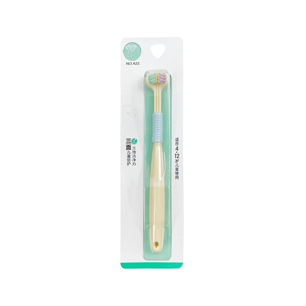 2 Pcs Children'S 3d Soft Bristled U-Shaped Three Sided Toothbrush For 360 Degree Deep Oral Cleaning Teeth Care For Boys Girls