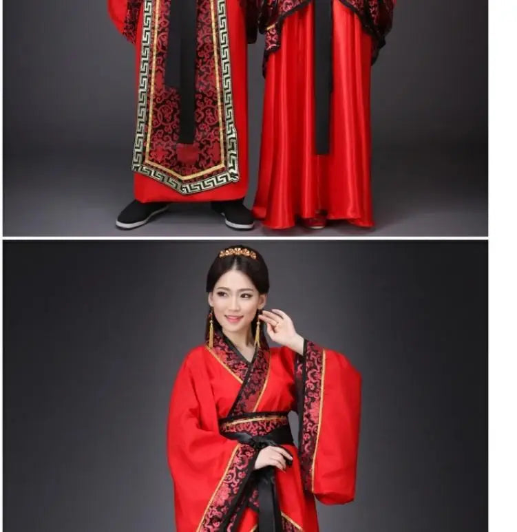 Long Sleeves Hanfu Long Dress Patchwork Ancient Style Chinese Traditional Costumes Performance Skirt Cheongsam Chinese Tang Suit