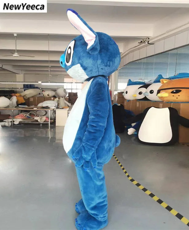 New Blue Lilo & Stitch Mascot Costume Anime Cartoon Character Advertising Fancy Dress Animal Carnival Party Adult Cosplay Suits