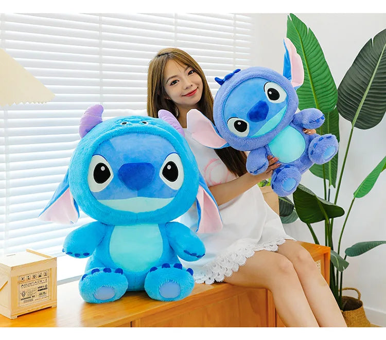 Big Size 55cm Cartoon Plush Toy Dolls Stitch Sullivan Doll Blue Stitch Kids Christmas Pillow Doll Baby Cloth Doll Ornament Gift