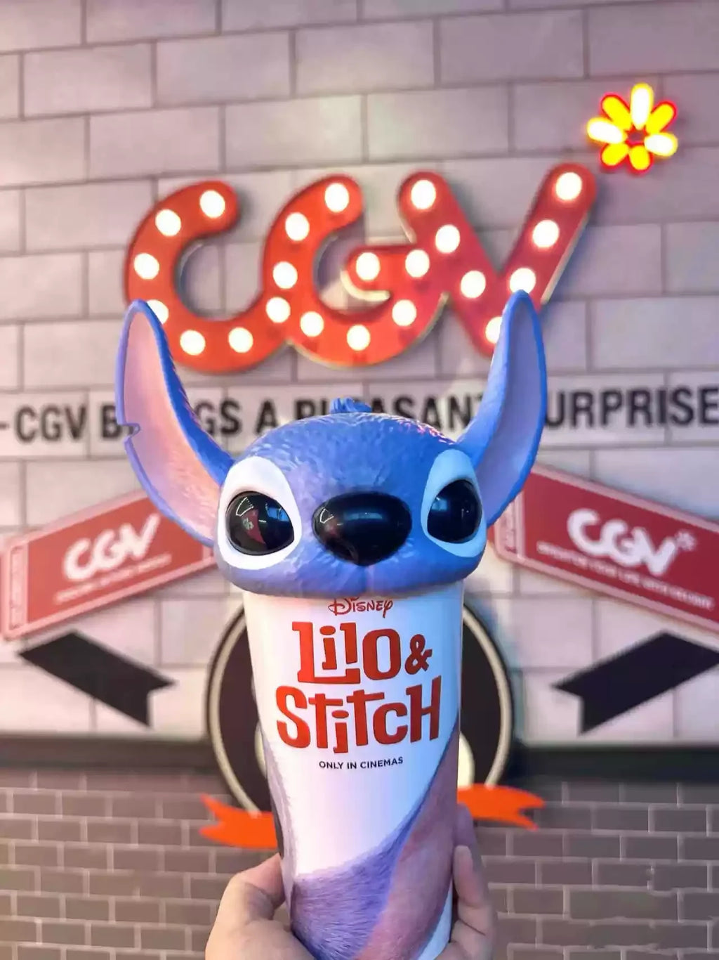 "Authentic In-Stock Stitch (Lilo & Stitch) Merchandise - Collectible Cup Series: Novelty Straw Cup & Popcorn Bucket"