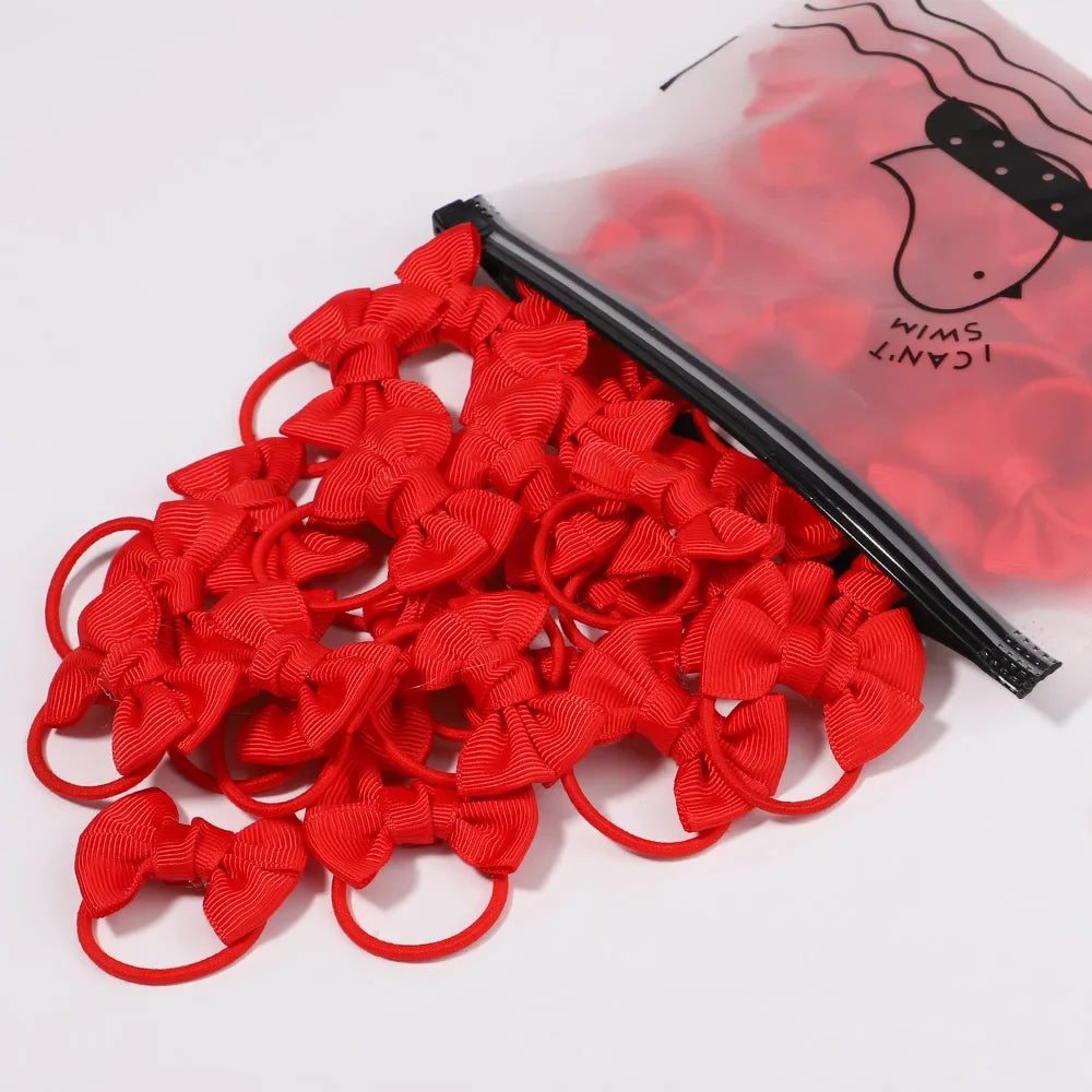 5Pcs Children Hair Ties Headdress Girls Scrunchies Elastic Hair Band Kids Hair Rope Bow Rubber Band Set Baby Accessories