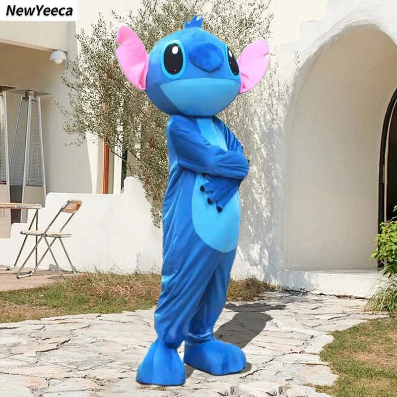 New Blue Lilo & Stitch Mascot Costume Anime Cartoon Character Advertising Fancy Dress Animal Carnival Party Adult Cosplay Suits