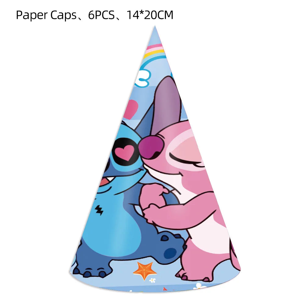 Lilo Stitch Birthday Party Decorations Disposable Tableware Include Plate Tablecloth Banner Balloon For Kid Baby Shower Supplies