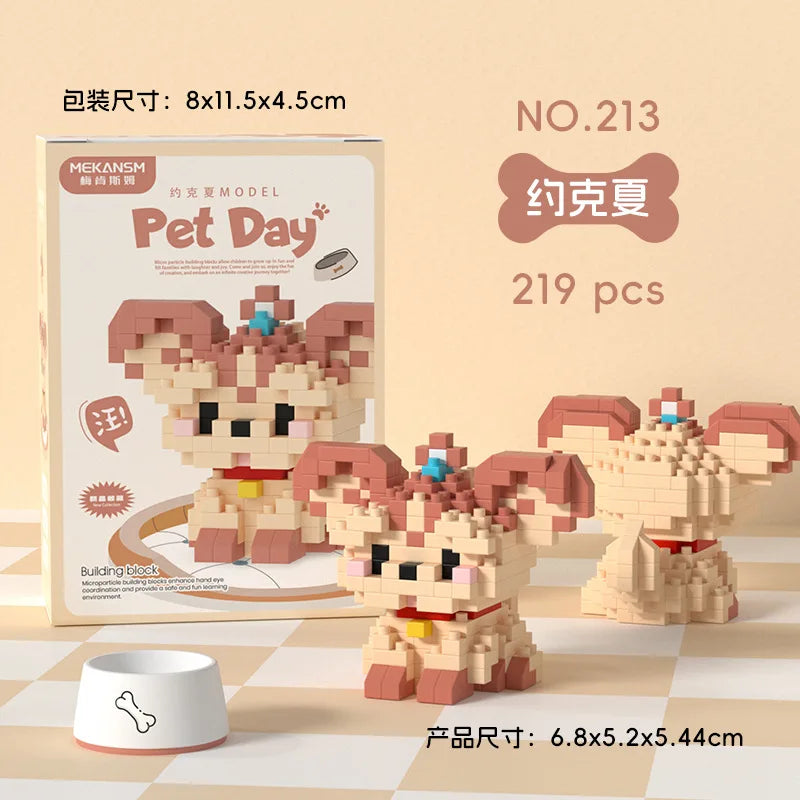 Cat Animal Brick Toy for Children Girls 8 To 10 Years Old Birthday Gifts Construction Block Set Mini Building Blocks Educational
