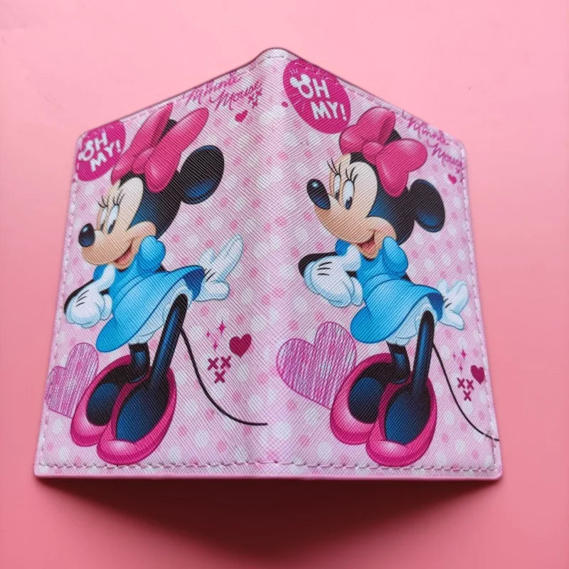 Lovely Minnie Passport Cover for Girls Travel Passport Case Leather Red Cute Passport Wallet Purse Kids Passport Holder