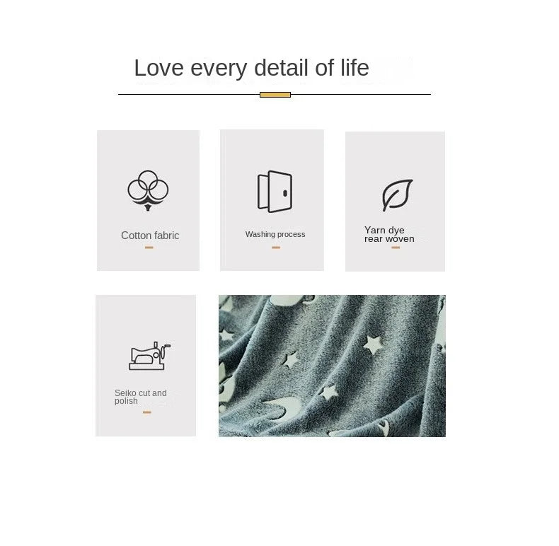 New spacecra Glow in The Dark Blanket Unicorn Gift for Kid Birthday Bedroom Decor Unicorns Toys Soft Cozy Luminous Throw Blanket