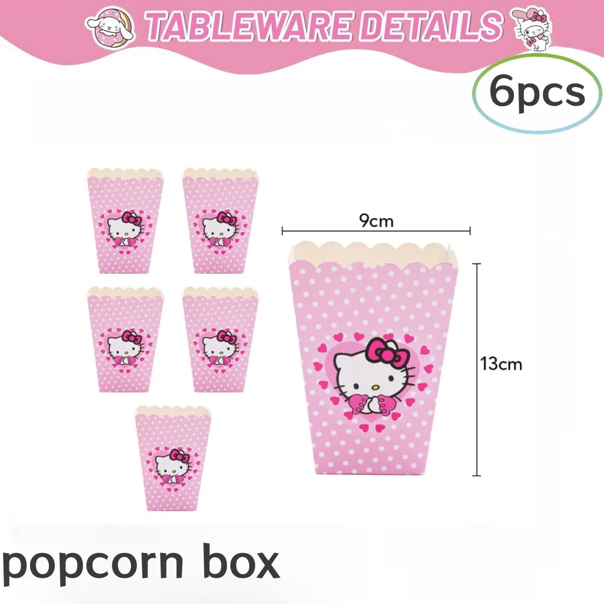 Hello Kitty Birthday Party Decorations Kawaii Cat Tableware Plate Tablecloth Baby Shower DIY stickers Girls Gifts Party Supplies