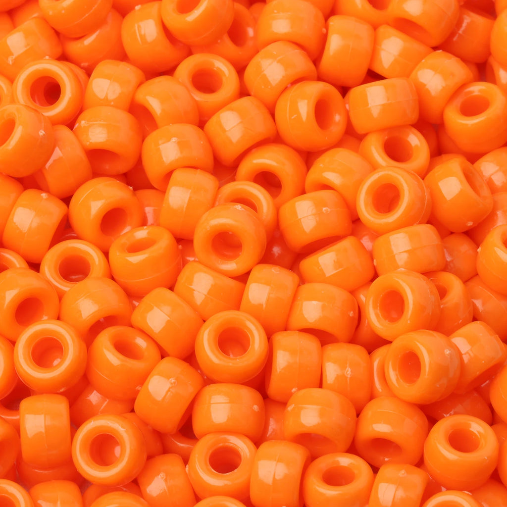 100pcs Luminous Pony Beads 6x9mm Acrylic Beads Big Hole Spacer Beads For Diy Craft Jewelry Charms Bracelets Making Hair Supplies