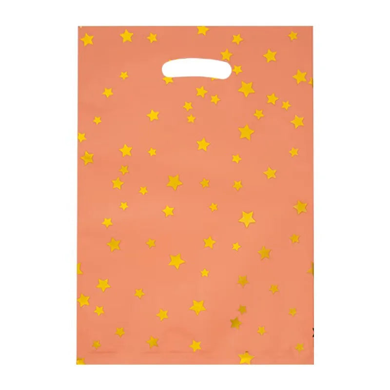 20pcs Printed Gift Bags Polka Dots Plastic Candy Bag Child Party Loot Bags Boy Girl Kids Birthday Party Favors Supplies Decor