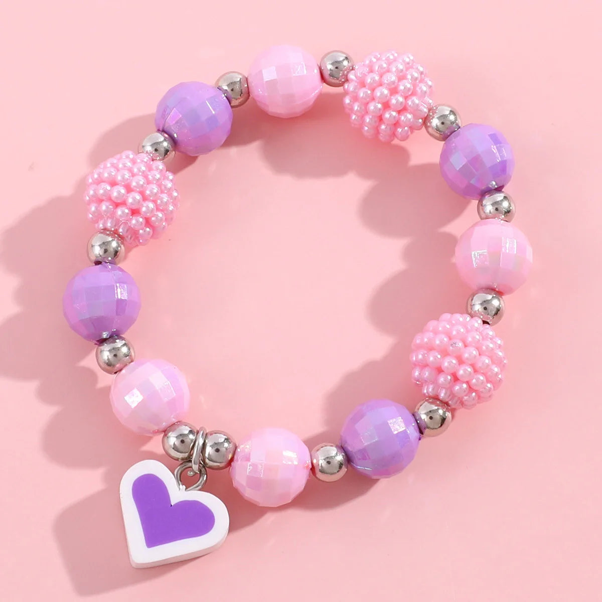 Cute Unicorn Pendant Necklace for Girls Heart Beads Necklace for Children Fashion Jewelry Accessories Birthday Gift