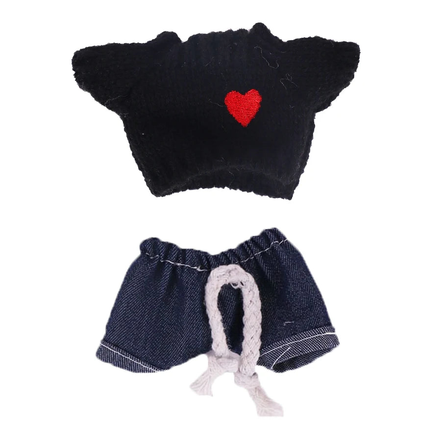 Doll Sweater Pants Shoes set For labubu Clothes 17 cm Doll Accessories,Toys For Girls,Christmas Festival Birthday Present