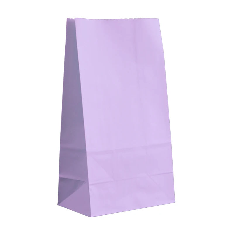 10 pcs Colored Paper Bags Party Favor Bags Goodie Bags Colorful Rainbow Gift Bags Treat Goody Bags for Christmas Birthday