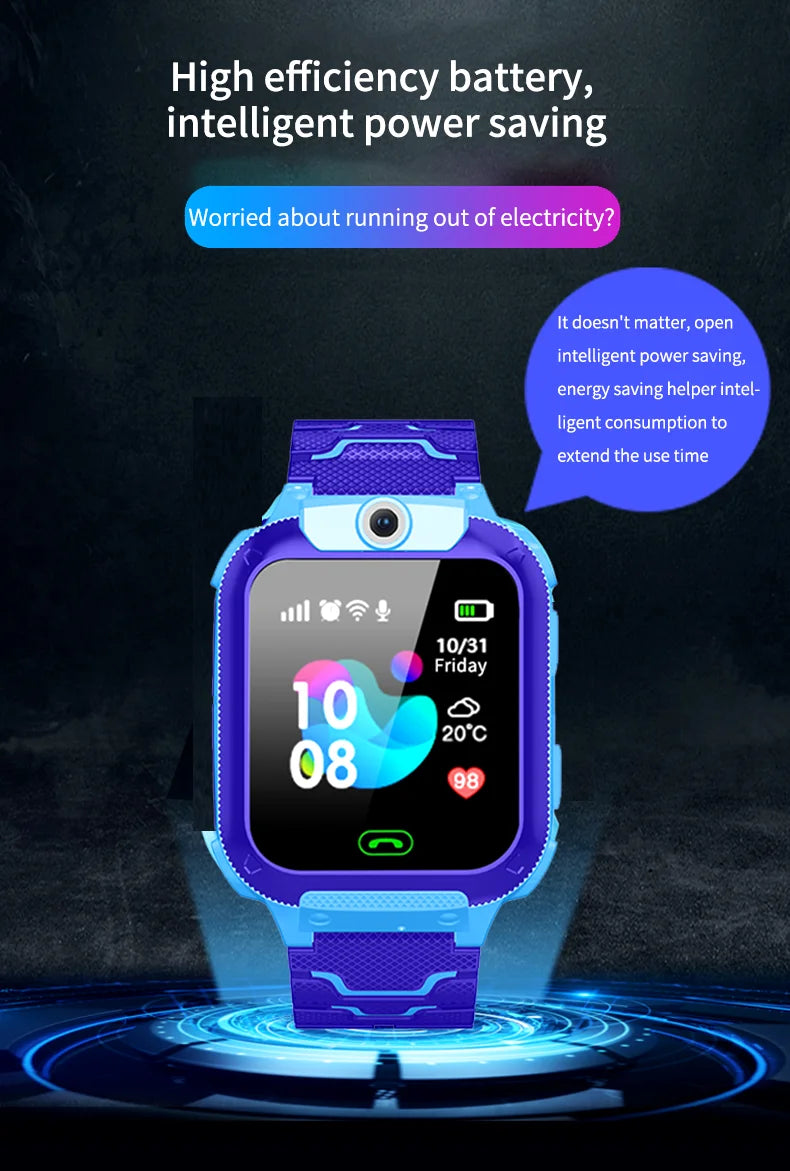 Kids Smart Watch SOS Antil-lost GPS Location Camera Sim Card Call IP67 Waterproof Smart Watch For Android Ios Kids Gift 2025New
