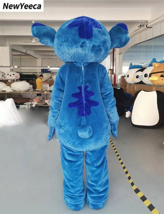 New Blue Lilo & Stitch Mascot Costume Anime Cartoon Character Advertising Fancy Dress Animal Carnival Party Adult Cosplay Suits