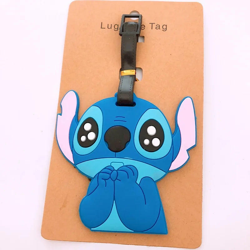 Don't mess with my stuff!Cartoon Stitch Luggage Tag Suitcase Name Address Label