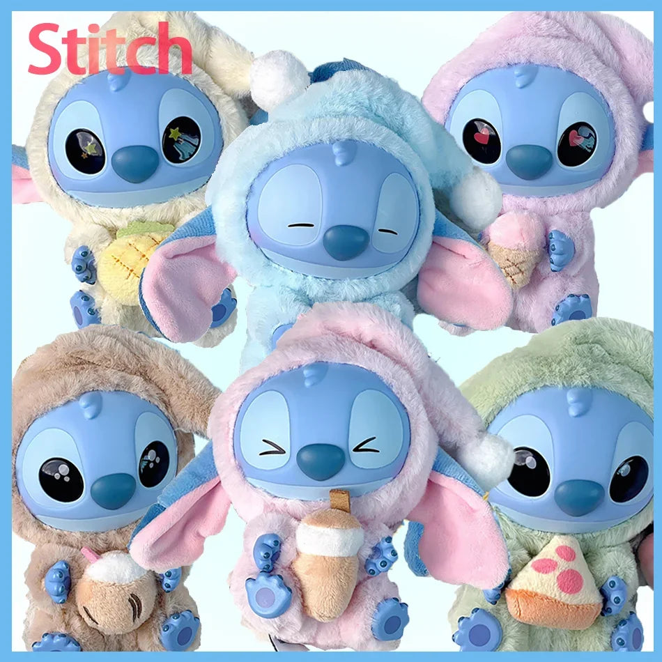New Stitch Eat Something Before Sleep Series Plush Blind Box Vinyl Toys Cute Doll Mystery Box Bag Pendant Decor Gift