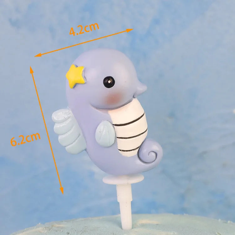 Birthday Cake Decor Mermaid Starfish Shell Cake Topper Fish Topper Under The Sea Cake Topper Ocean Theme Birthday Party Supplies