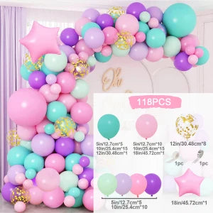Unicorn Star Color Balloon Garland Arch Kit Rainbow Wedding Birthday Party Decor Kids Baby Shower Birthday Latex Balloons