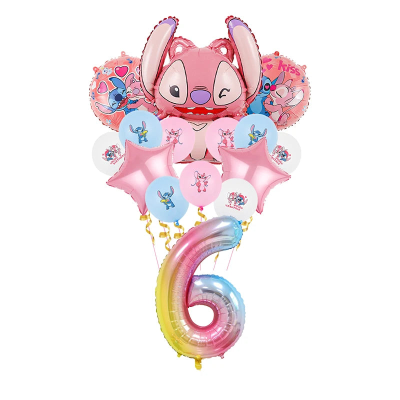 Stitch Birthday Party Supplies Stitch Tableware Set Balloons Backdrop Banner Plates Napkins Tablecloth Birthday Theme Stitch