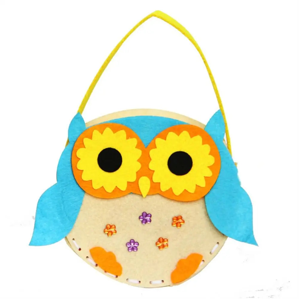 Non-Woven Fabric DIY Handbag Children Craft Toy Mini Bag Non-woven Cloth Colorful Handmade Bag Cartoon Animal Children Handbags