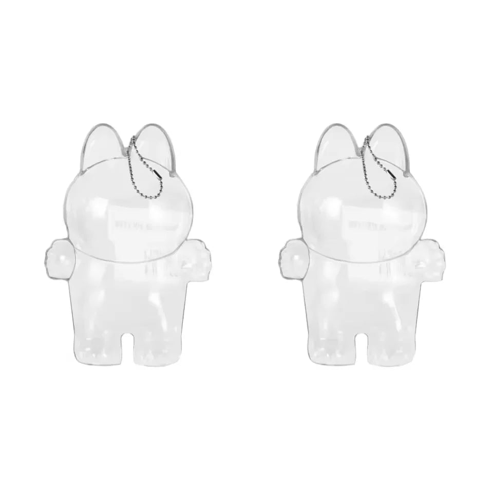 PopMart Monster Labubu V1 V2 Sit Party Transparent Protective Shell Doll Protective Doll Clothes Outfit Doll Accessories