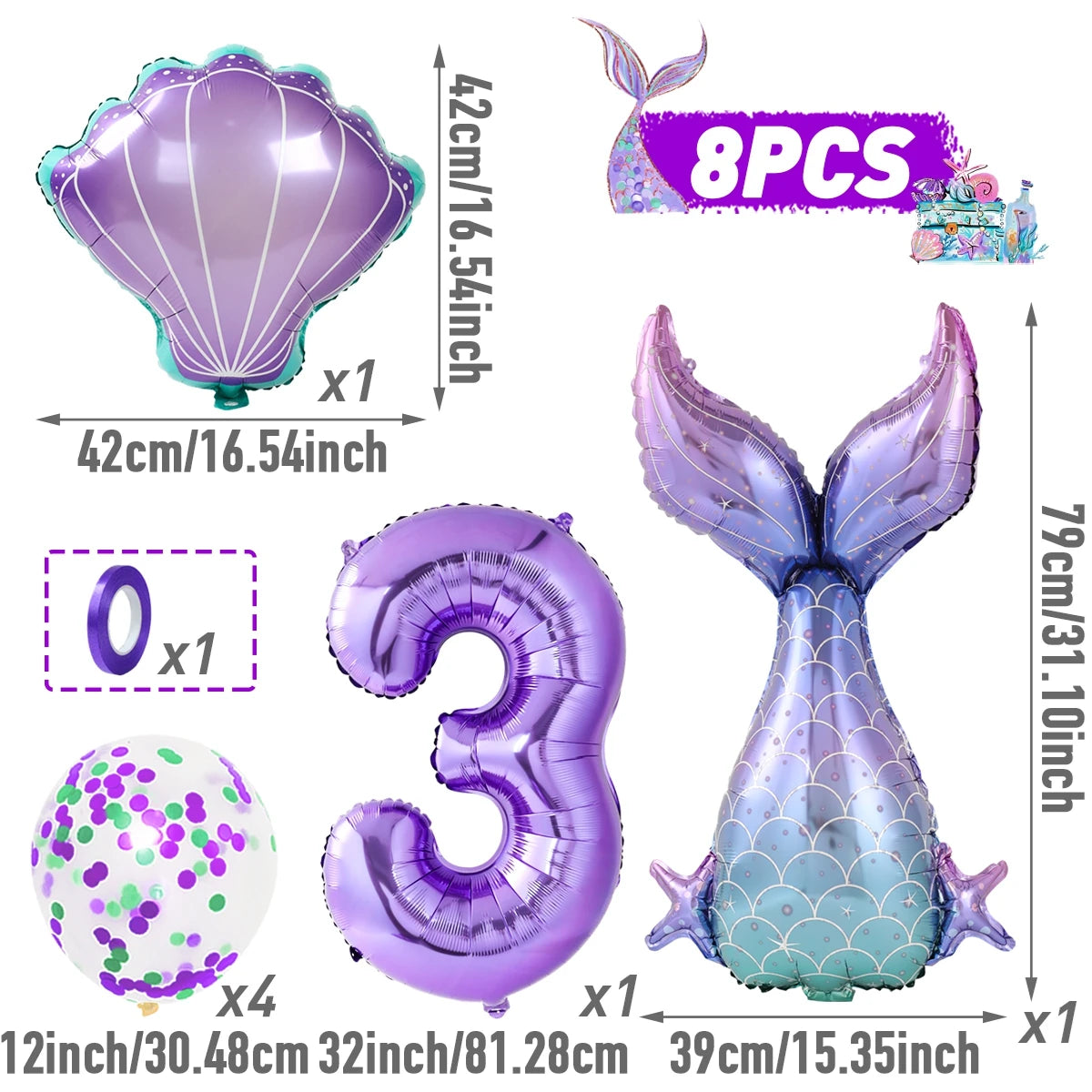Little Mermaid Party Decoration Mermaid Disposable Tableware Happy 1st Birthday Party Decorations Kids Baby Shower Girl Supplies