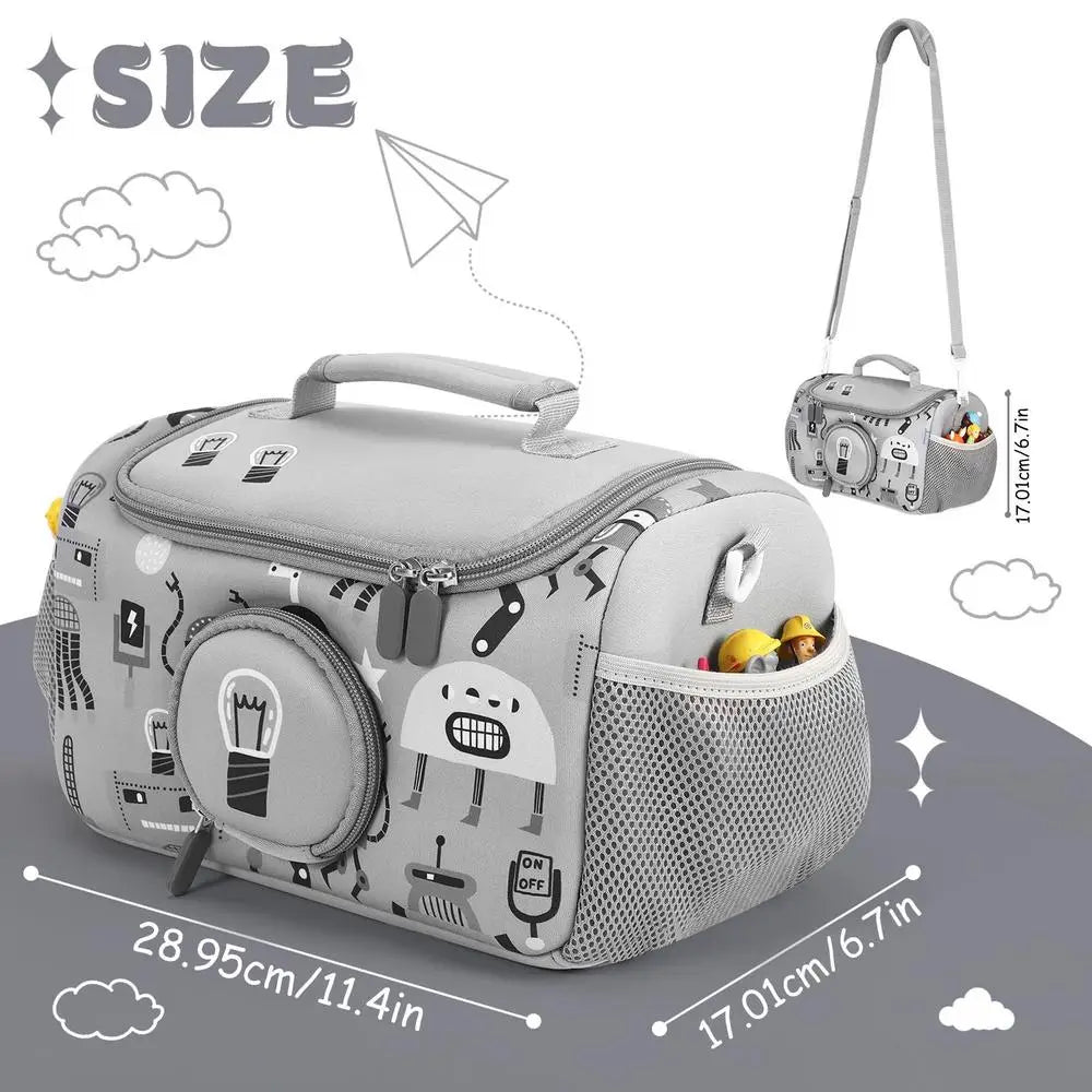 Musical Toy Storage Bag Portable Carrying Bag for Toniebox Audio Player Carrying Box for Kids Doll Headphone Charging Station