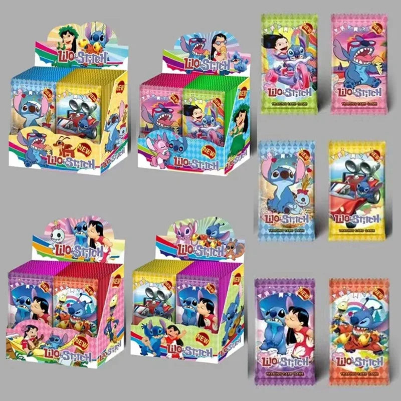 New Interstellar Baby Collection Card Shiny Stitch Cute Stitch Cards Gam Anime Battle Carte for Children Gift Toy