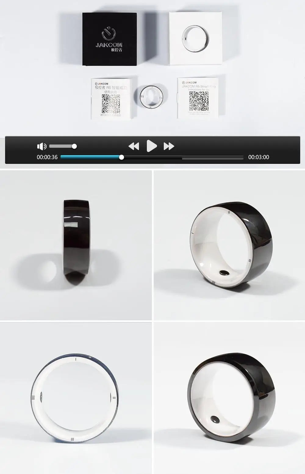 JAKCOM R5 Smart Ring New arrival as justfog led strip magic camera watch color gps tracker for kid official store