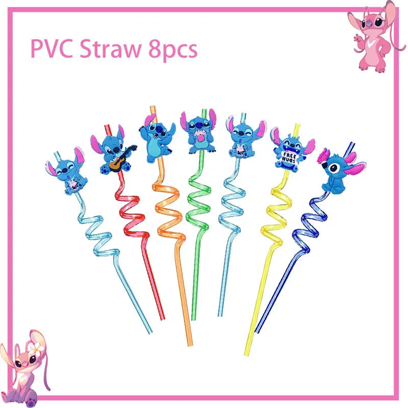 Pink Lilo Stitch Birthday Party Decoration Stitch And Angel Birthday Party Decorations Tableware Plates Balloons Girls Toy Gifts