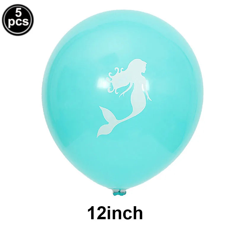 Standing Aluminum Film Smile Mermaid Balloon Children Birthday Partry Decor Supplies Lovely Surprise Toy Baby Shower Balloon