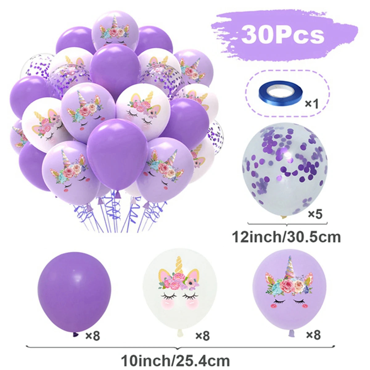 Pink Unicorn Latex Balloon Unicorn Theme Birthday Party Decoration Kids Girl Baby Shower Party Supplies Wedding Confetti Ballons