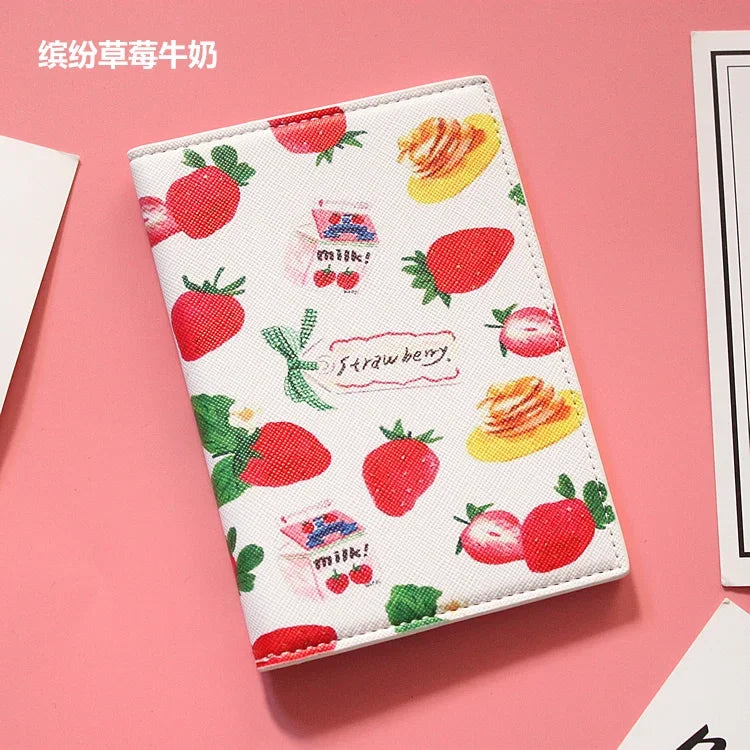 Fashion Men Women Travel Leather Passport Holder Card Case Protector Cover Floral Wallet Bags Flower Passport Cover for girls