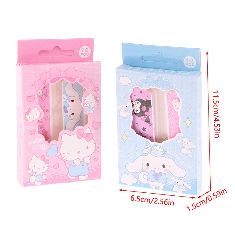 24Pcs Sanrio Cartoon Band Aid Waterproof Breathable Hemostasis Adhesive Bandages First Care Cuts Scratches Band-Aids For Kids