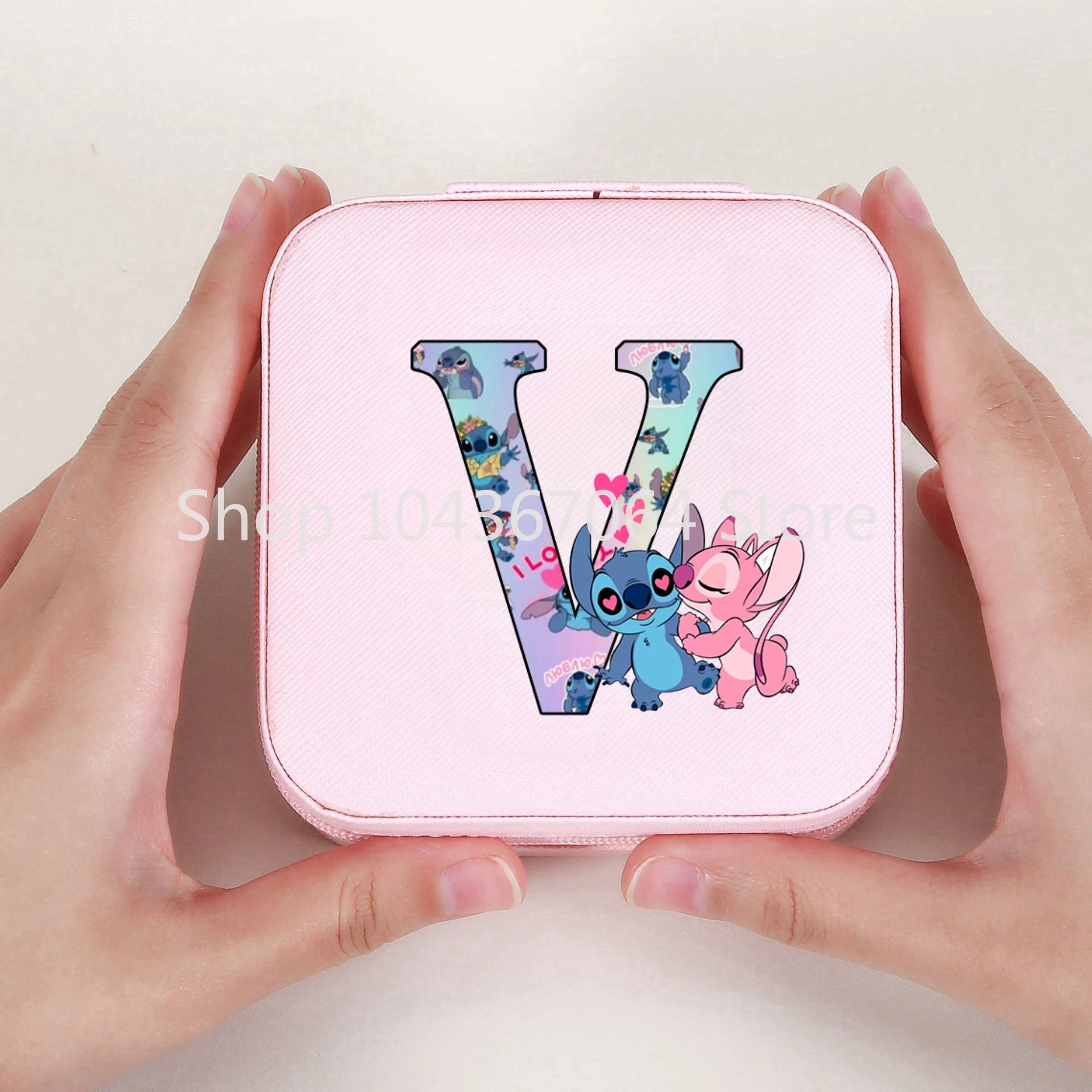 Portable Stitch Jewelry Box Organizer Storage Box Travel Jewelry Case Earrings Necklace Ring Stitch Jewelry Boxes Birthday Gifts
