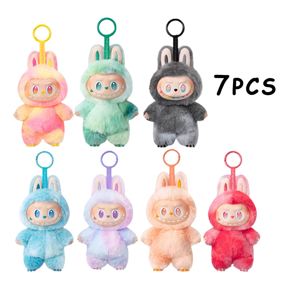 1-7pcs NEW abubu The Monsters V3 Series Blind Plush Box, Vinyl Base Toy, Animated Characters, Mysterious Surprise Box, Keychain