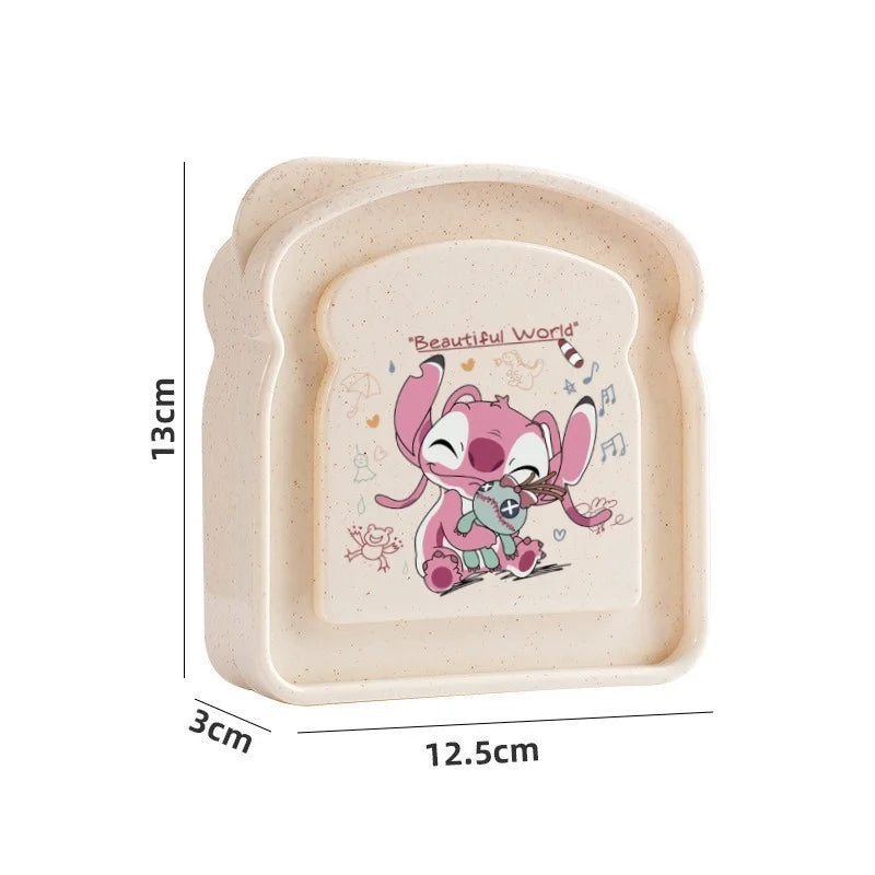 Stitch Sandwich Containers Lunch Box Toast Storage Box with Lid Portable Food Storage Case Reusable Microwave Lunch Case Gifts