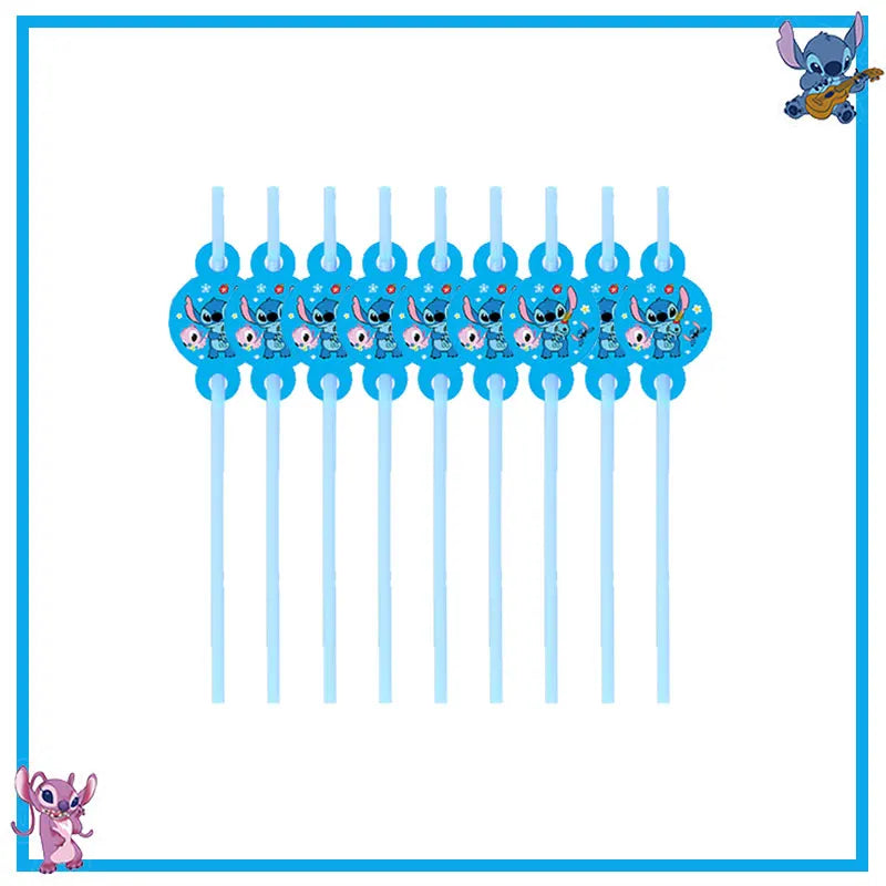 New Stitch Birthday Party Decoration Tableware Balloons Cups Plates Banner Straws Lilo And Stitch Theme Party Supplies Toy Gifts