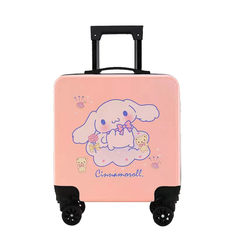 Sanrios New Child Trolley Case Cute Cartoon Kuromi Anime Hello Kittys Universal Wheel Suitcase Boy Girl Password Lock Suitcase