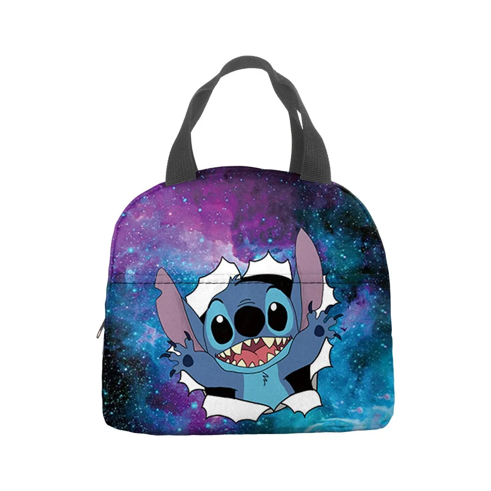 MINISO Stitch Children's Lunch Bag Primary School Lunch Box Bag Children's Best Gift Cartoon Mochila Best Gift for Children