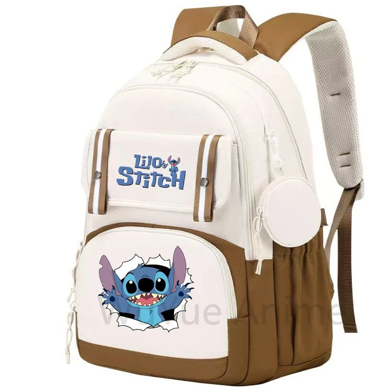 Anime Lilo Stitch Backpack Large Capacity Bookbag for Boy Girl Men Women Leisure Waterproof Laptop Travel Bag Kid Gift Mochila