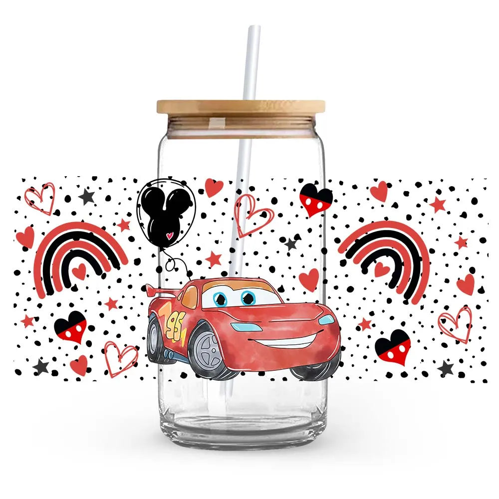 Mickey Stitch Cars Winnie the Pooh UV DTF Cup Wrap UV Self-Adhesive Cartoon Stickers Innovative Cup Embellishments
