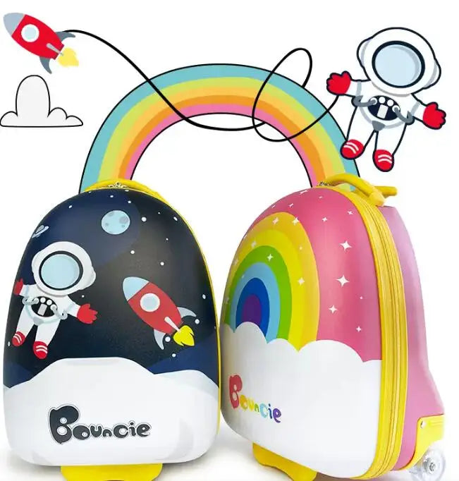 Children's 16 inch Luggage Suitcase Set Backpack Girls Cartoon Travel Trolley Luggage Bag For boys Boarding Suitcase For Kids