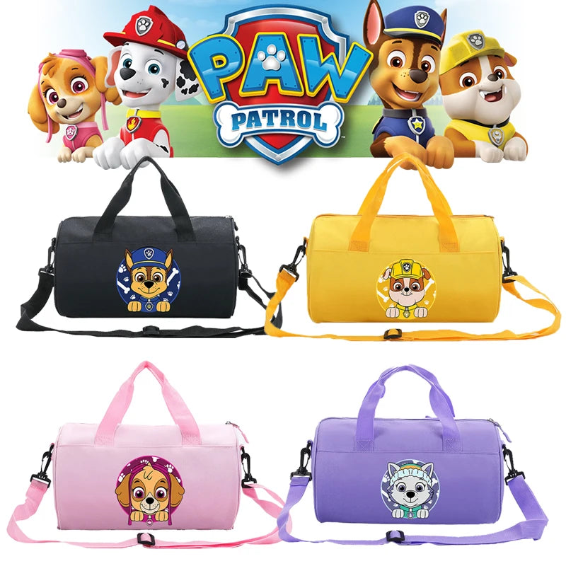 PAW Patrols Kids Cute Barrel Duffel Bag Children Anime Printed Travel Bag Boy Cartoon Fashion Luggage Girl Casual Handbags Gifts