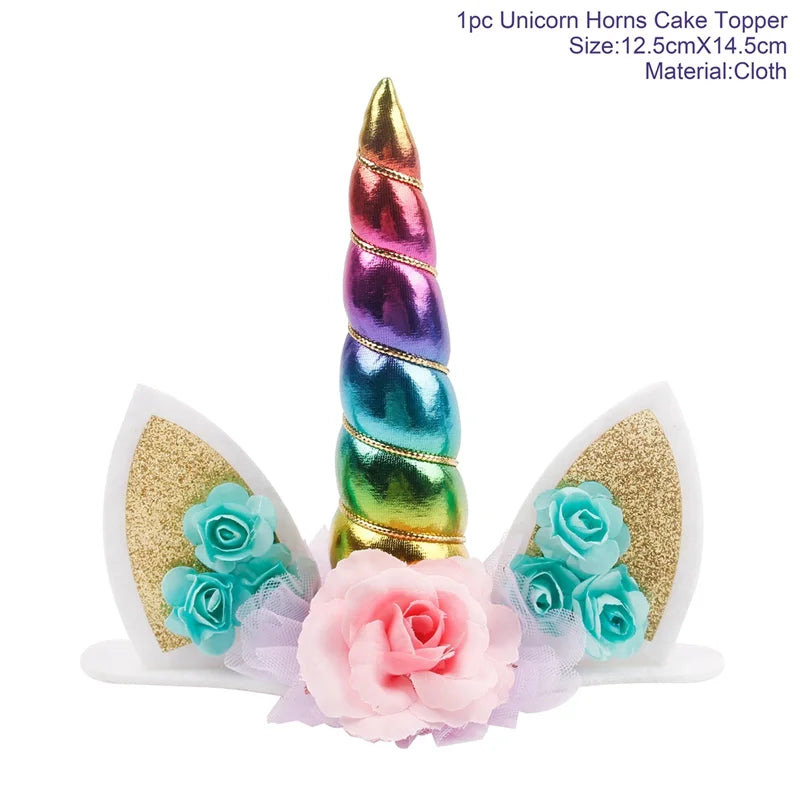 Rainbow Unicorn Disposable Tableware Background Unicorn Birthday Party Decorations Kids Baby Shower Girl Birthday Party Supplies