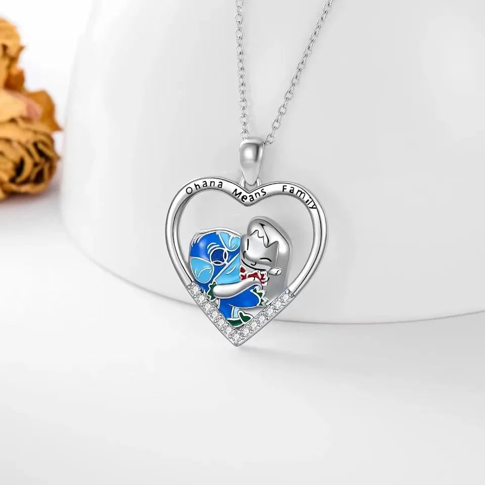 Lilo&Stitch Stitch Stitch Necklace Cartoon Earrings Friendship Necklace Children'S Birthday Gifts Fashion Festival Gifts Pendant