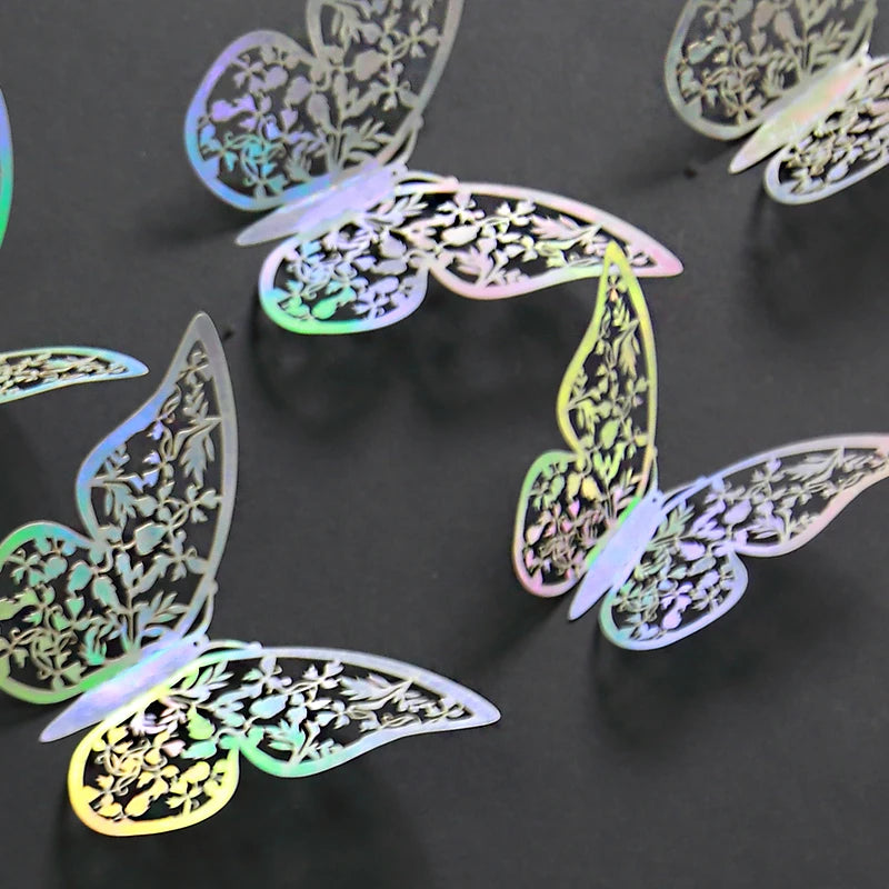 Iridescent Paper Leaf Snowflakes Garland Mermaid Birthday Tea Party Hanging Leaves Star Streamer Xmas New Year Banner Decoration