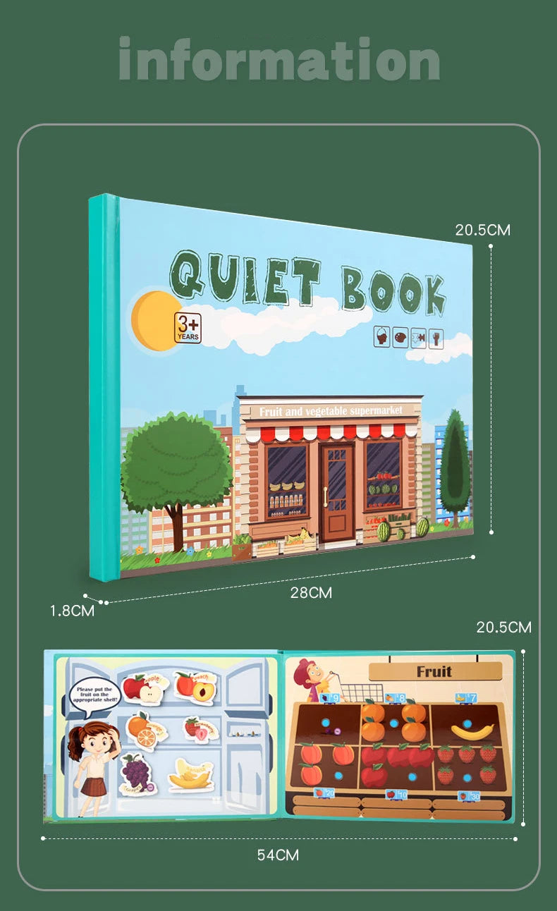 Montessori Busy Book For Kids 2 3 4 Years Preschool Kids Learning Toys Toddlers Activity Book Montessori Baby Toys Book