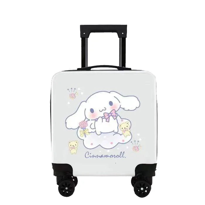 Sanrios New Child Trolley Case Cute Cartoon Kuromi Anime Hello Kittys Universal Wheel Suitcase Boy Girl Password Lock Suitcase